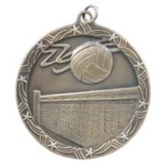 Volleyball Shooting Star Medal, 2 1/2" 1