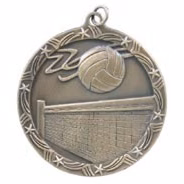 Volleyball Shooting Star Medal, 2 1/2"