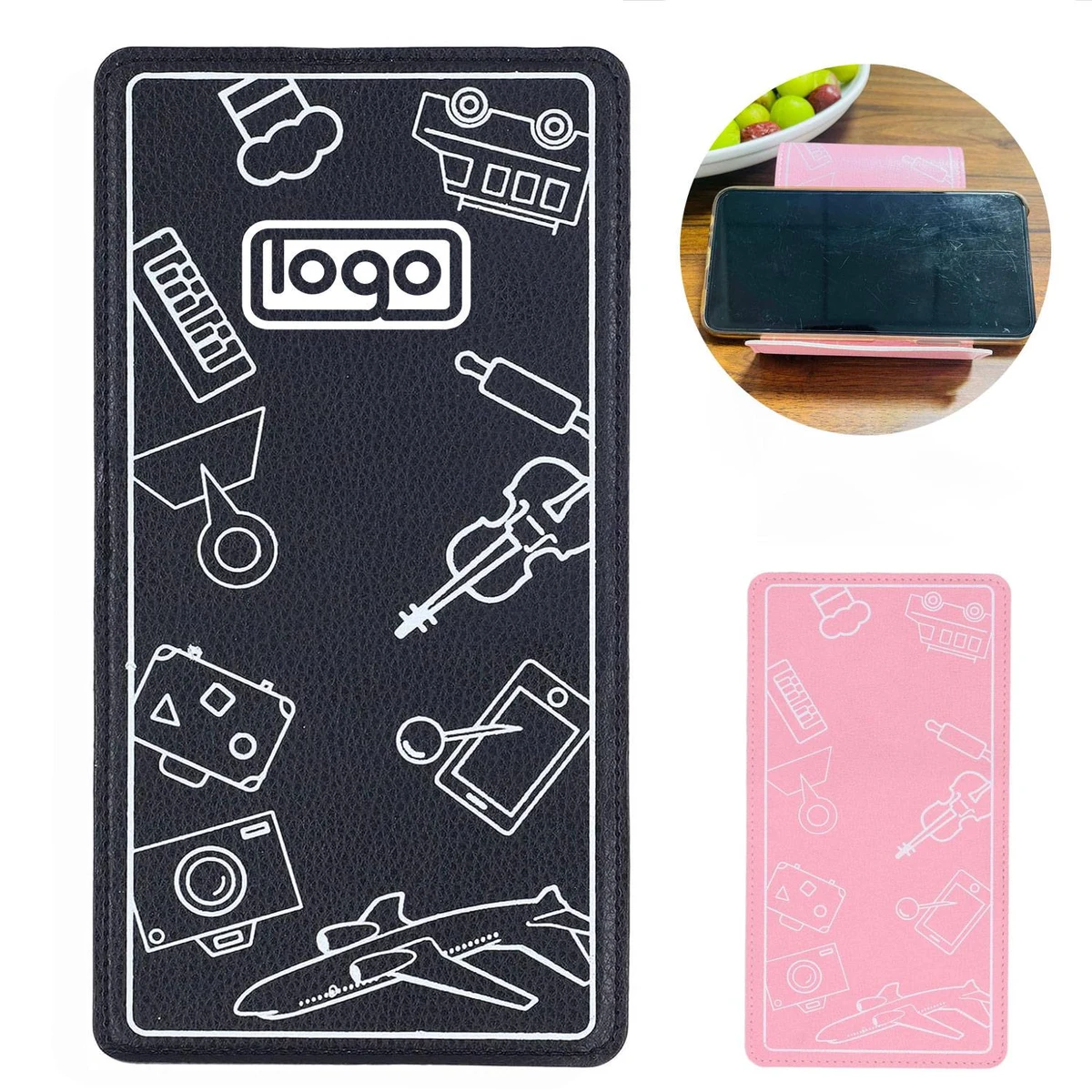 Foldable Adjustable Leather Phone Holder for Home & Travel 1