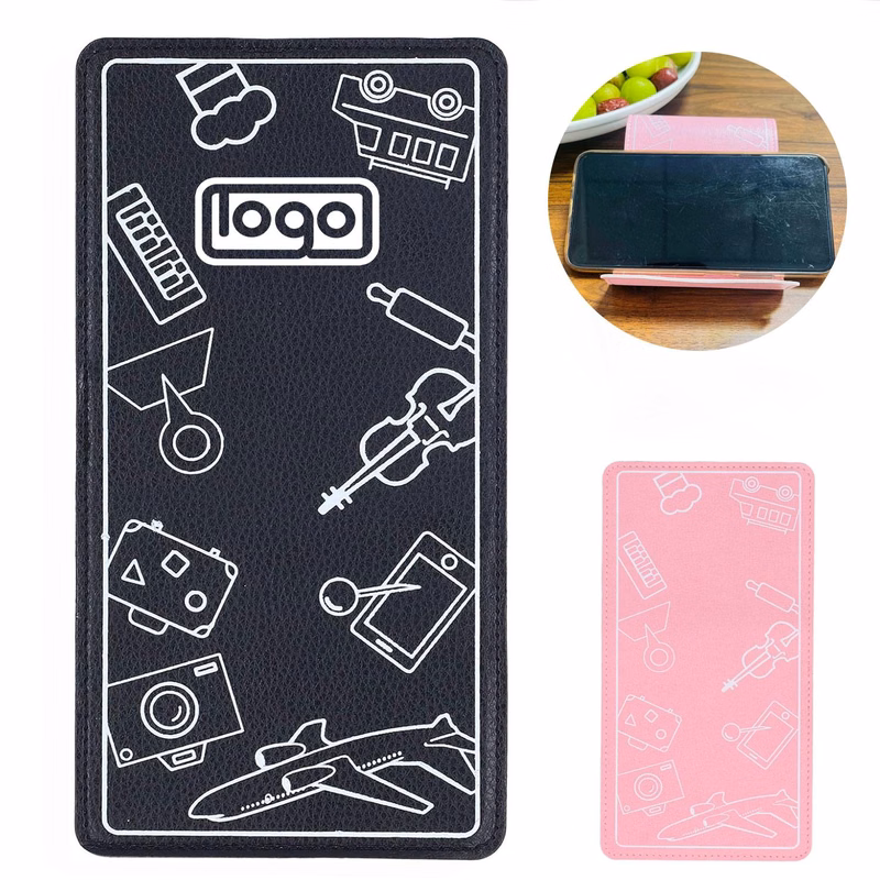 Foldable Adjustable Leather Phone Holder for Home & Travel