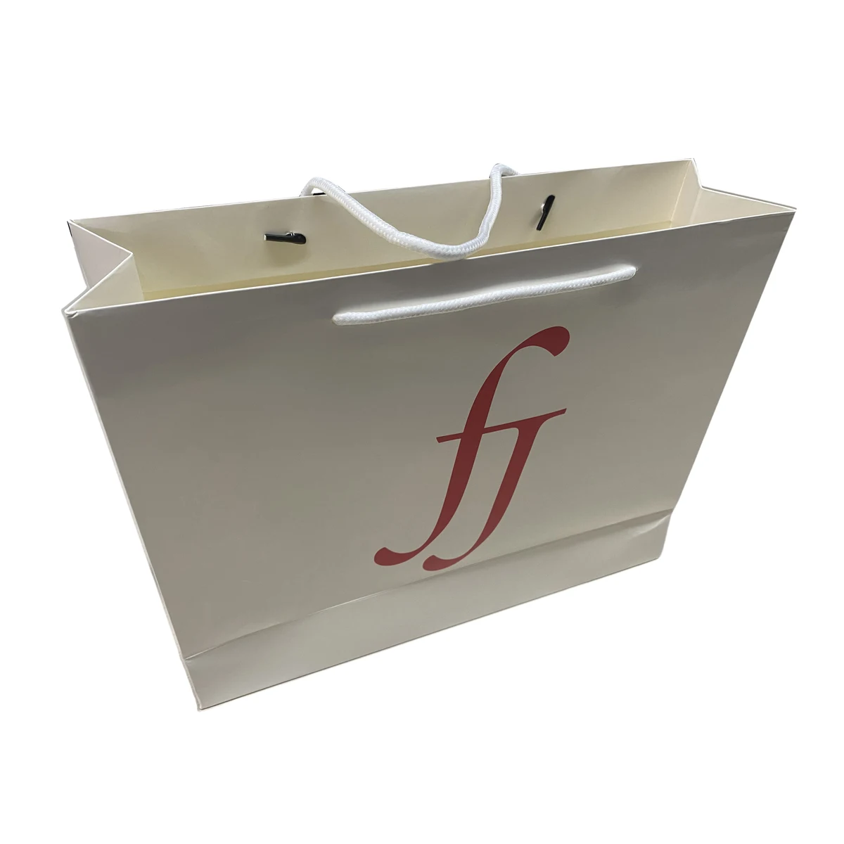 Eco-friendly Gloss Laminated Tote Bag w/ Cotton Rope Handles (14"x4"x11") 1
