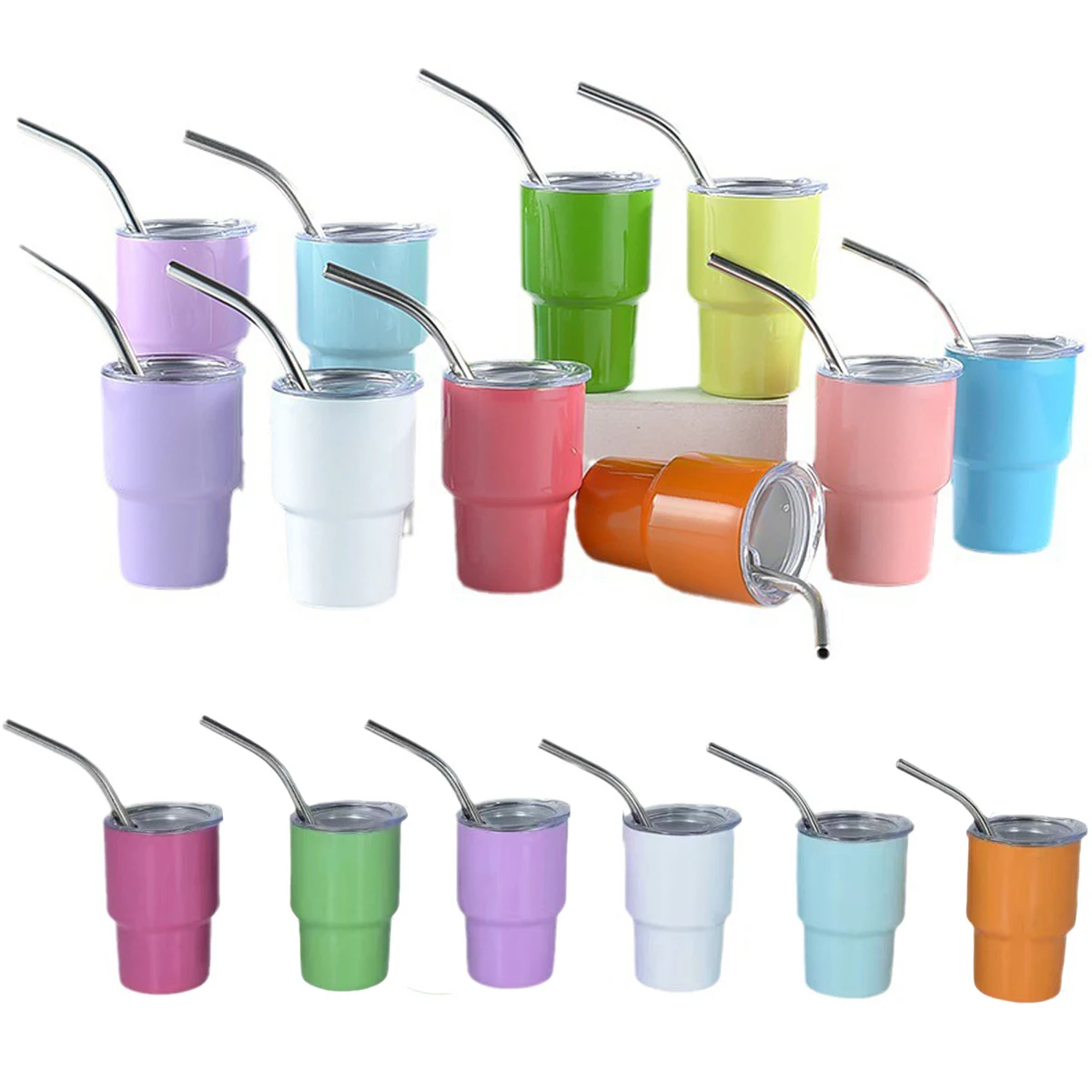 Mini 2oz Wine Tumbler With Straw 1