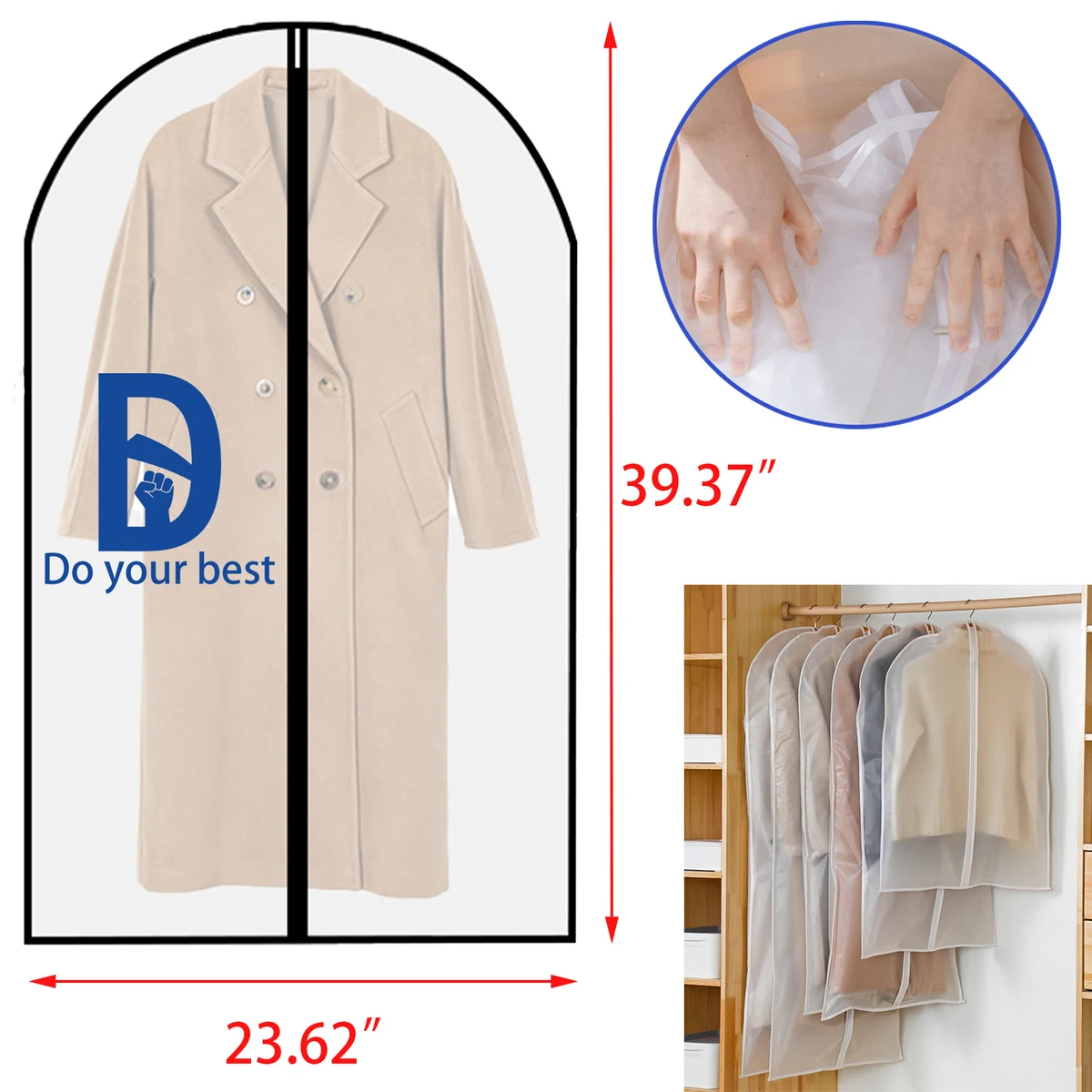 Plastic Garment Hanging Clothes Bag 1