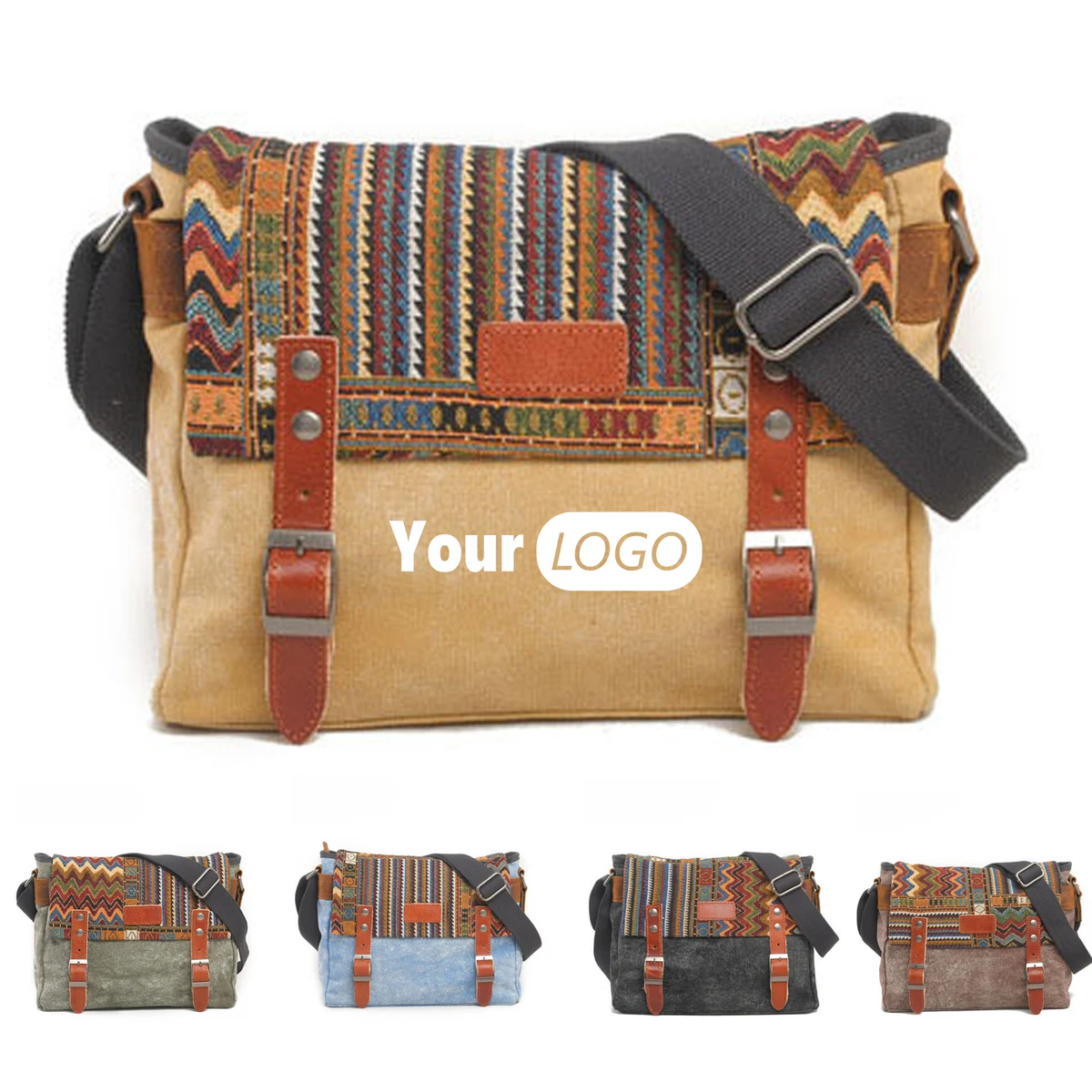 Canvas Messenger Bag for Women 1