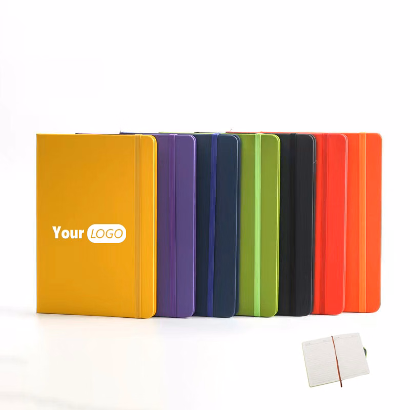 A5 PU Hardcover Notebook with Elastic Closure