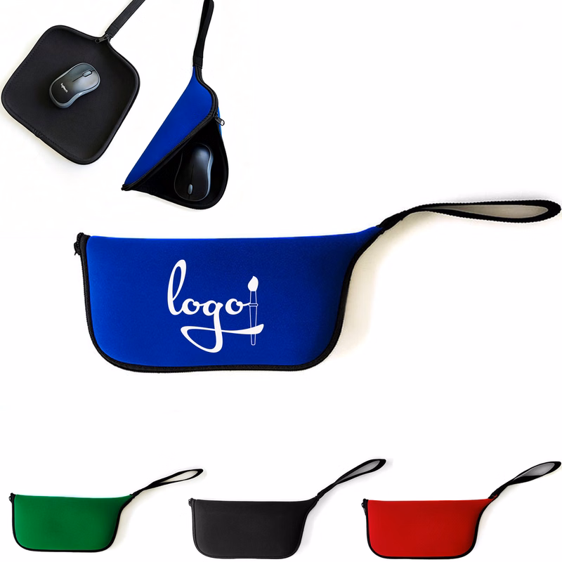 Dual-Use Zipper Neoprene Mouse Pad Storage Bag