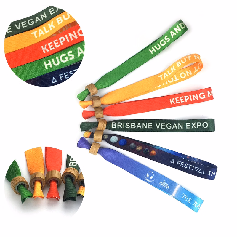 Degradable Wrist Band W/ Wood Bead