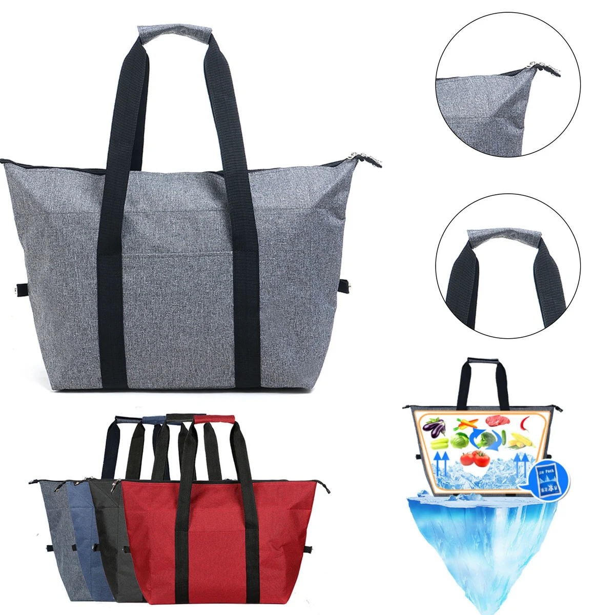 Foldable Reusable Large-Capacity Supermarket Insulation Shopping Cooler Bag 1