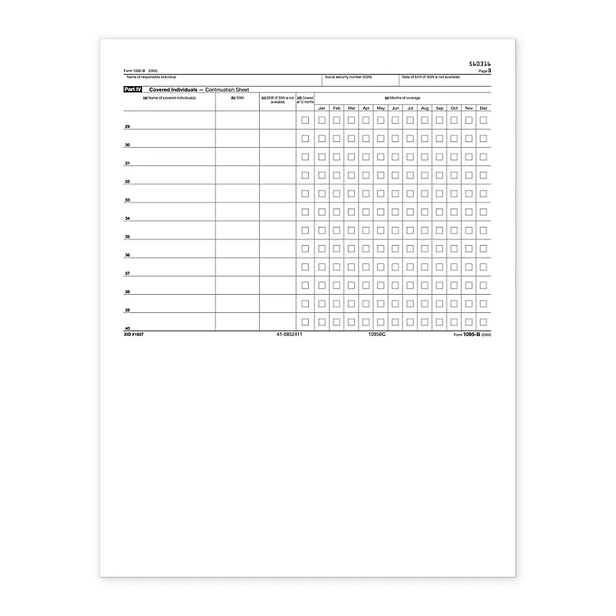 Laser 1095B ACA Continuation Sheet 1