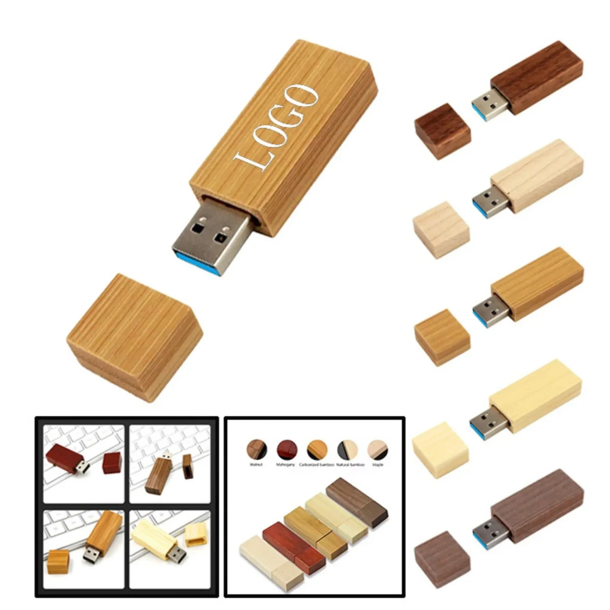 32GB High-Speed Bamboo Wooden USB 3.0 Flash Drive 1