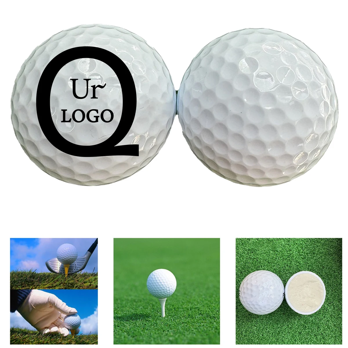 Customizable White Practice Ball 2-Layer 1