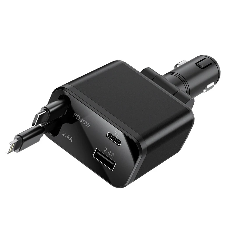 Retractable Car Charger 4 in 1 1