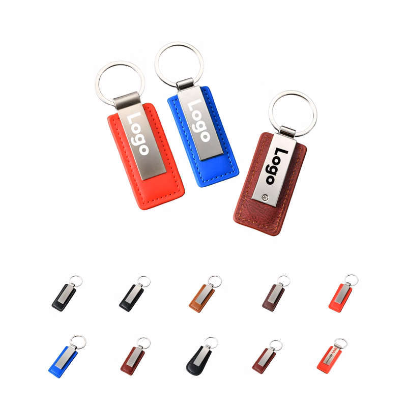 Metal Car Leather Keychain