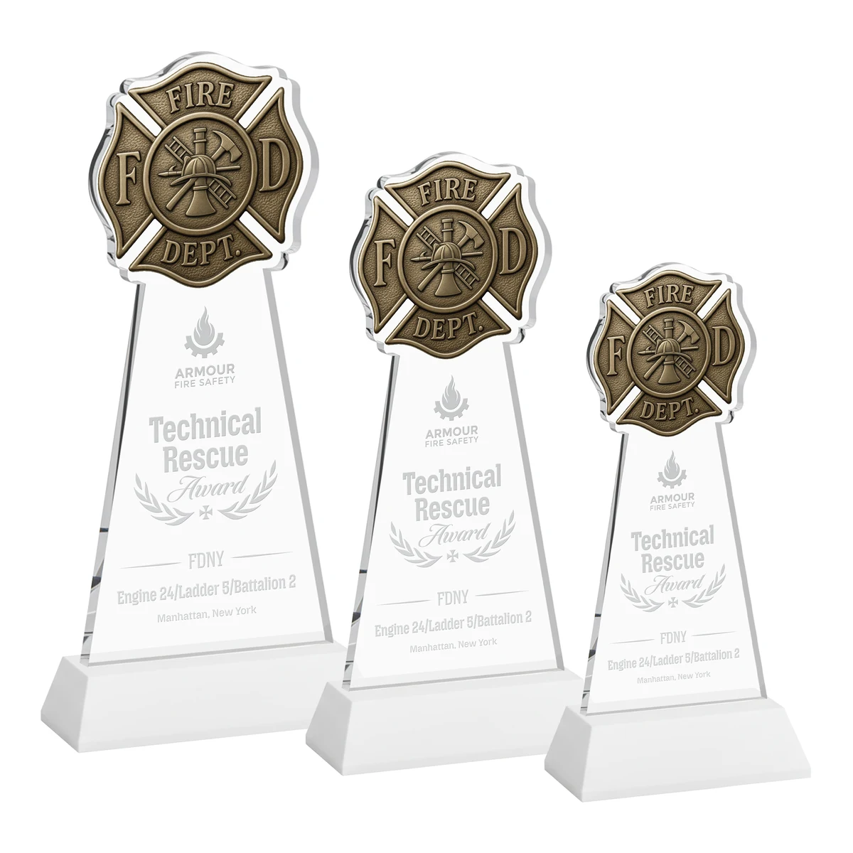 Fire Dept Award on Hartford Base - White 1