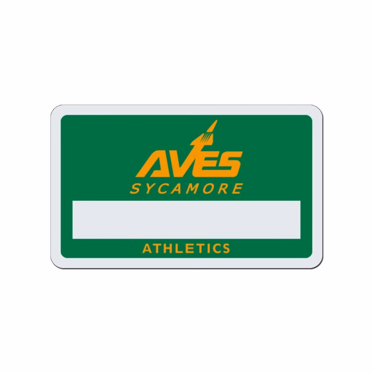 2 1/2" x 1 1/2" RectanglePlastic Badge