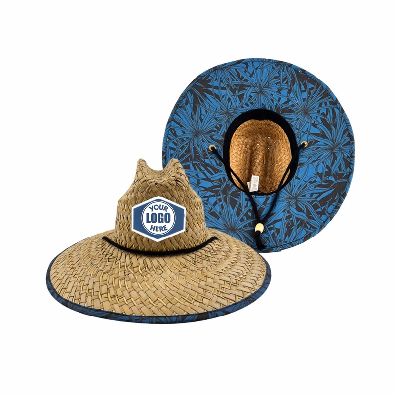 Straw Hat With Custom Patch