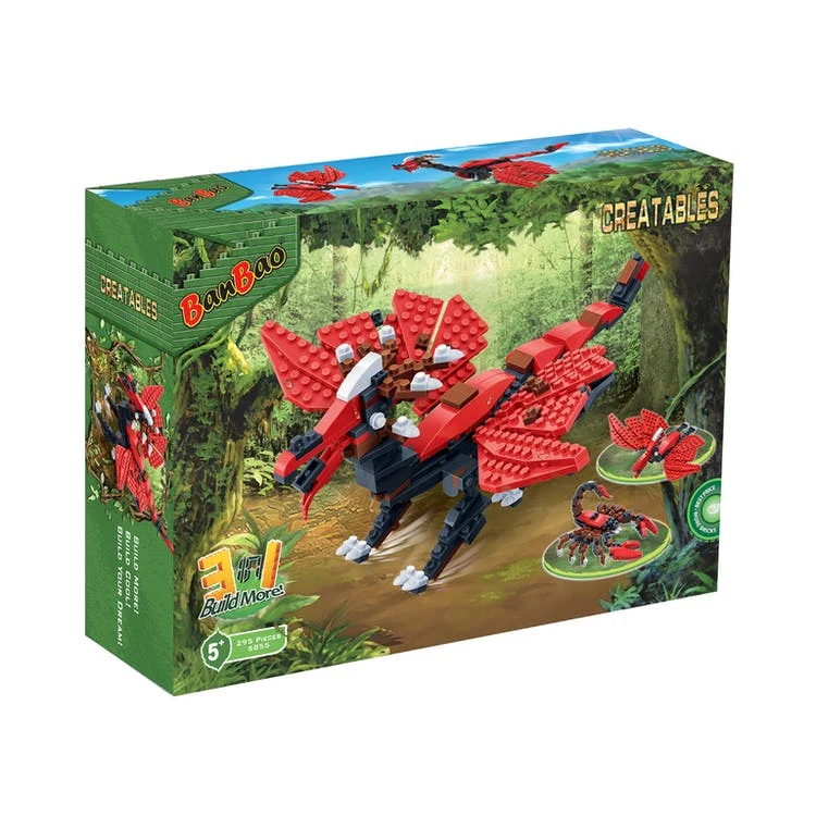 3-in-1 Dinosaur Interlocking Block Sets - 295 Pieces 1