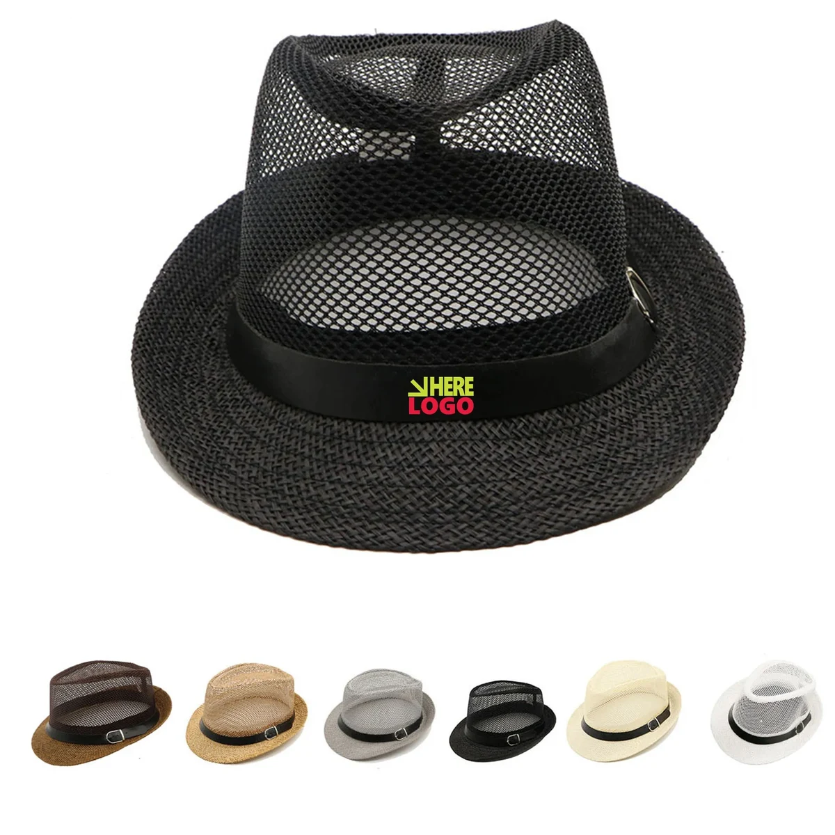 Short Brim Mesh Crown Beach Sun Cap 1