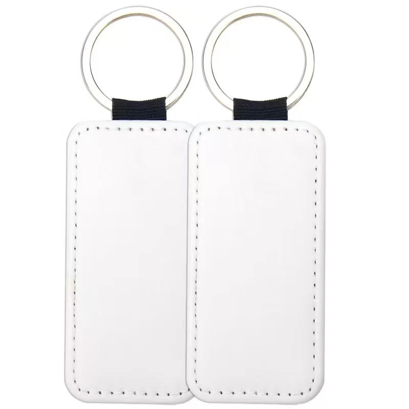 Rectangle Leather Keychain 1