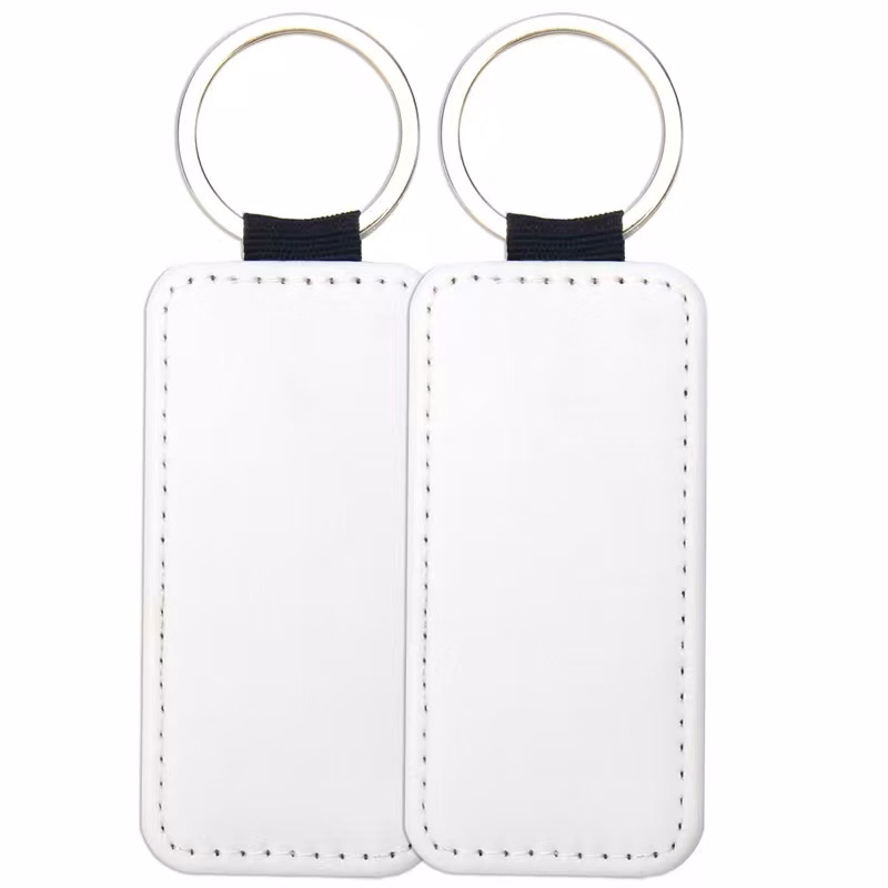 Rectangle Leather Keychain
