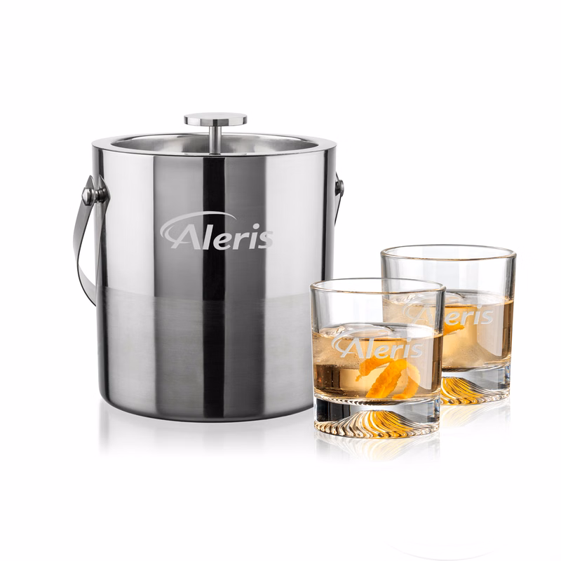 Catania Ice Bucket & Hadley On-the-Rocks Set