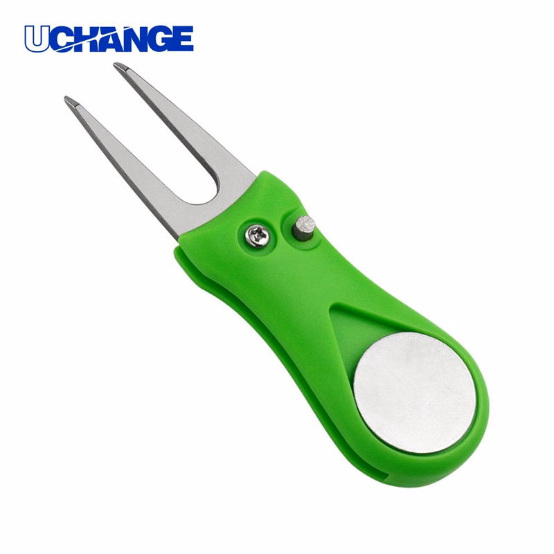 Foldable Golf Divot Repair Tool with Magnetic Marker