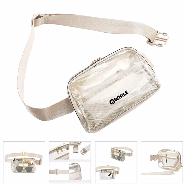 PVC Stadium Approved Adjustable Clear Belt Bag