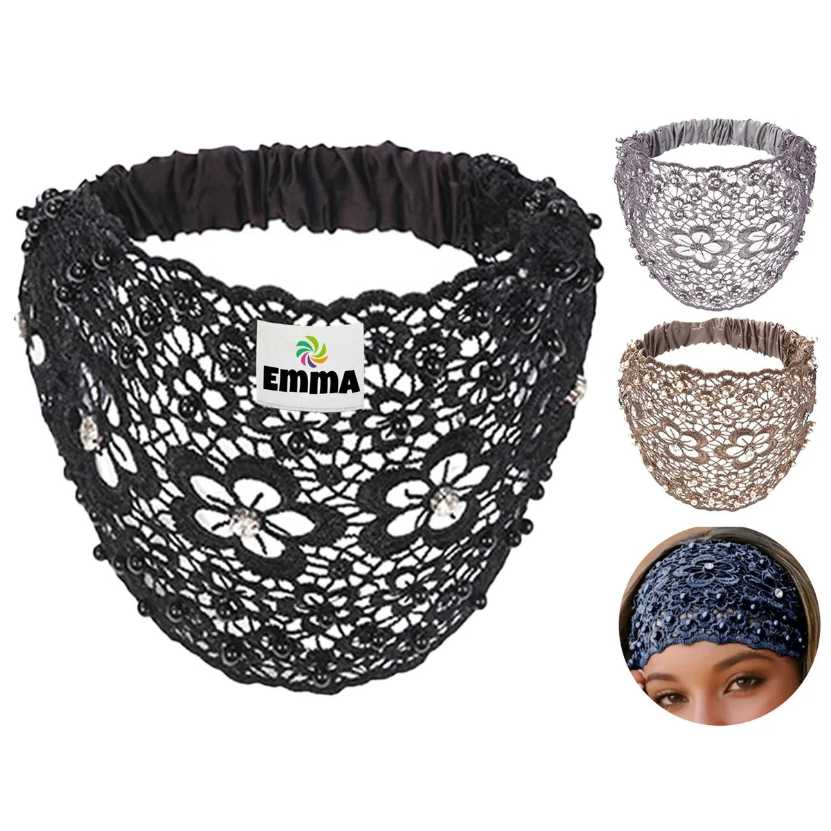 Lace Elastic Headbands 1