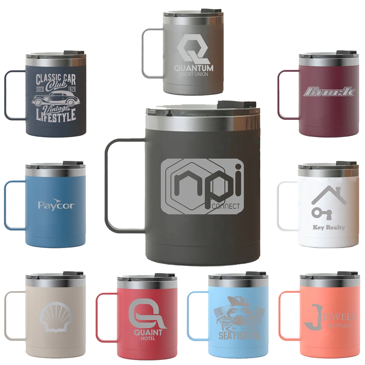 RTIC 12 oz Stainless Steel Ringed Coffee Mugs 1