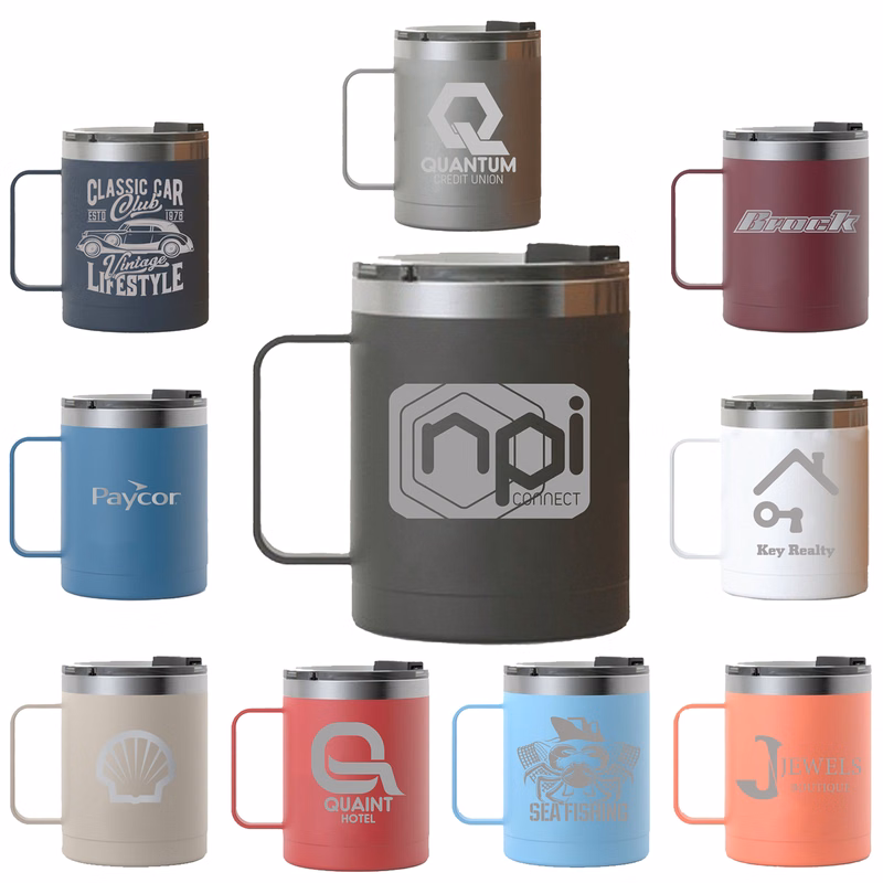 RTIC 12 oz Stainless Steel Ringed Coffee Mugs