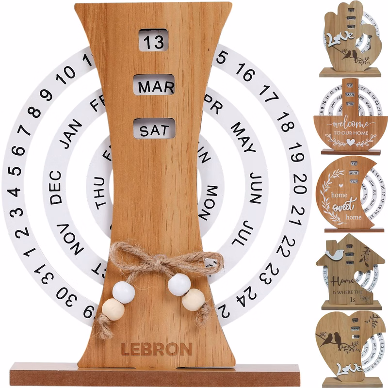 Wooden Creative Desktop Calendar
