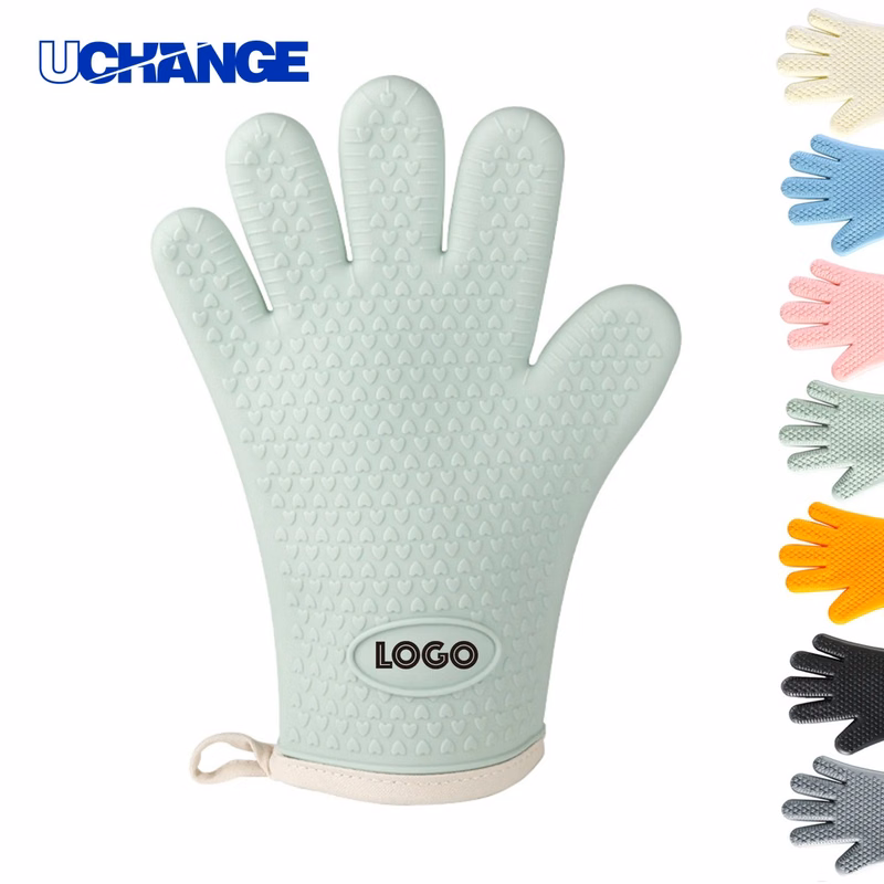 Five Finger Silicone Oven Mitt Double Layers for Cooking