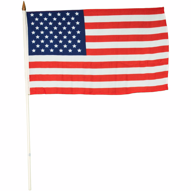 12 in. x 18 in. USA Stick Flags Rx