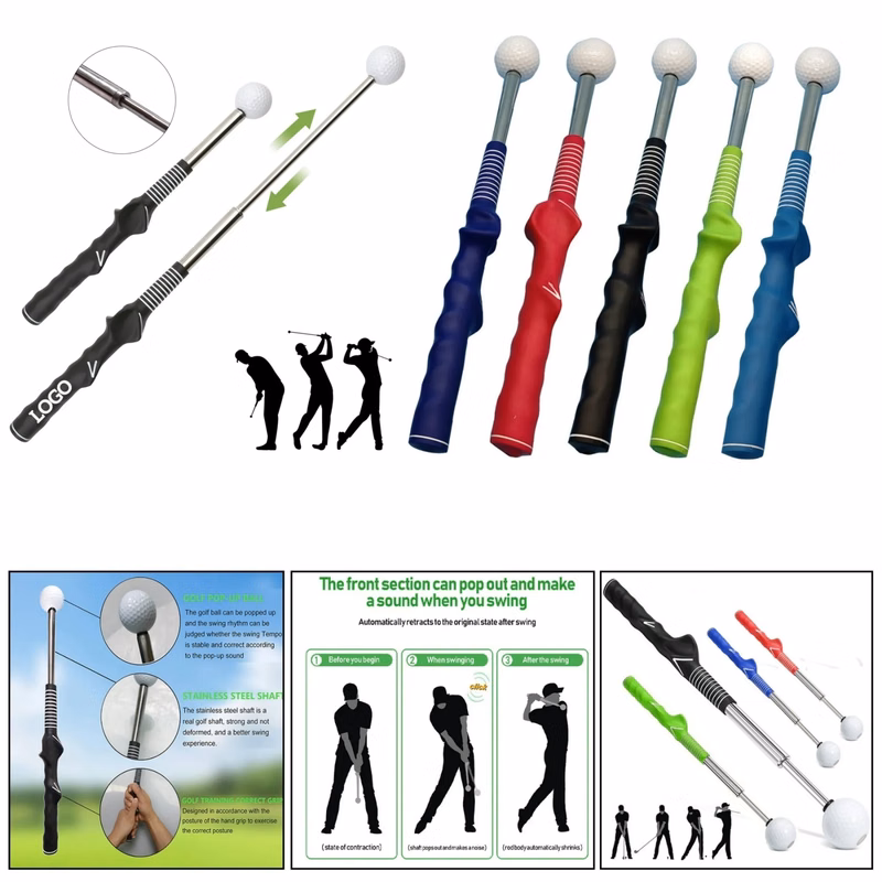 Retractable Golf Swing Trainer Stick