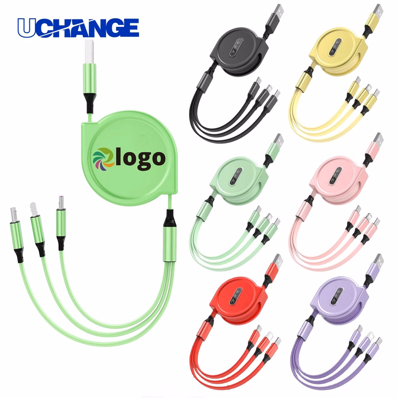 Multi Three In One Retractable USB Charging Cable