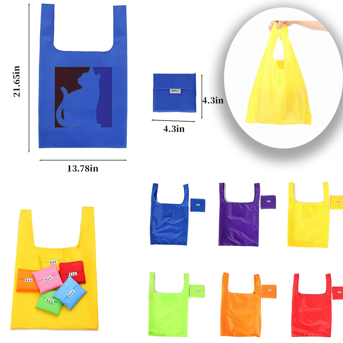 Foldable Oxford Tote Bag, custom tote bag with logo imprint 1