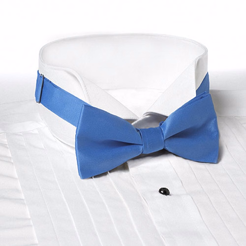 French Blue Solid Color Bow Tie - Adjustable Band