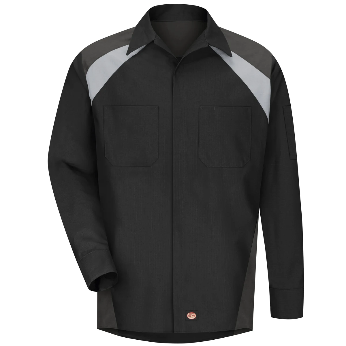 Red Kap® Men's Long Sleeve Tri-Color Shop Shirt 1