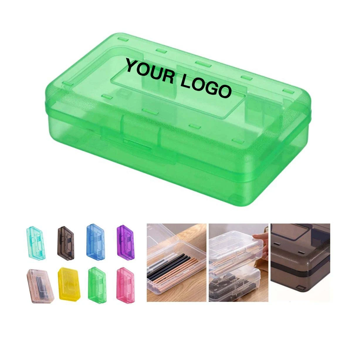 Transparent Storage Box for Desk Supplies 1