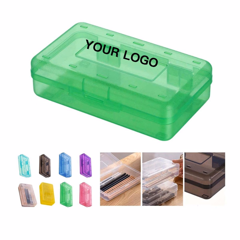 Transparent Storage Box for Desk Supplies