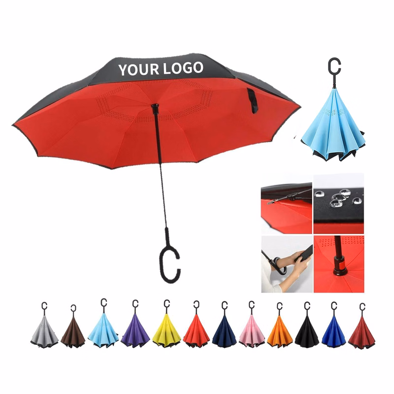 Water Containment Umbrella with C Shape Grip