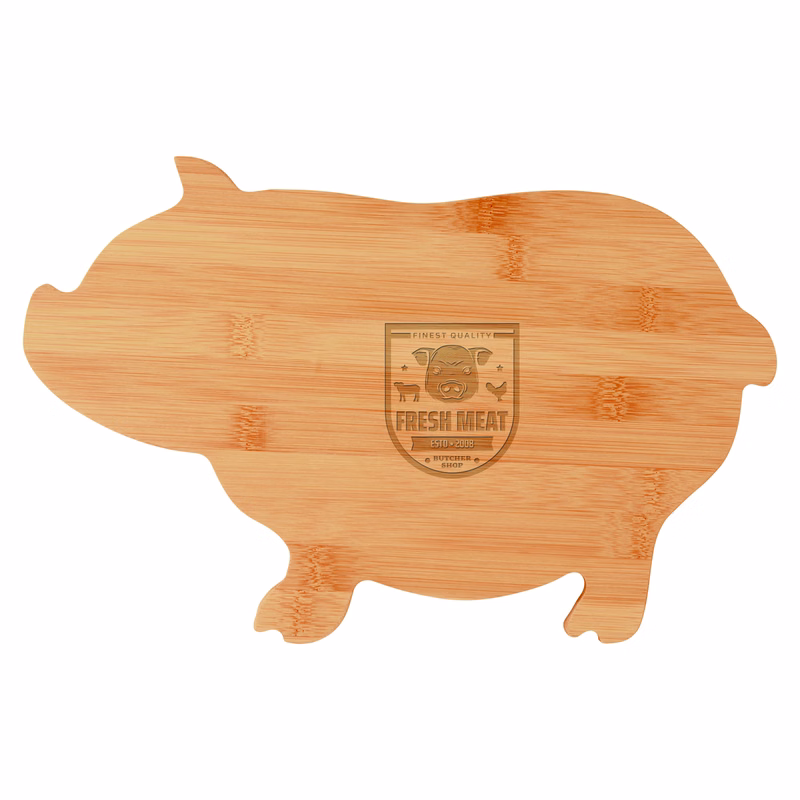 Bamboo Pig-Shaped Cutting Board