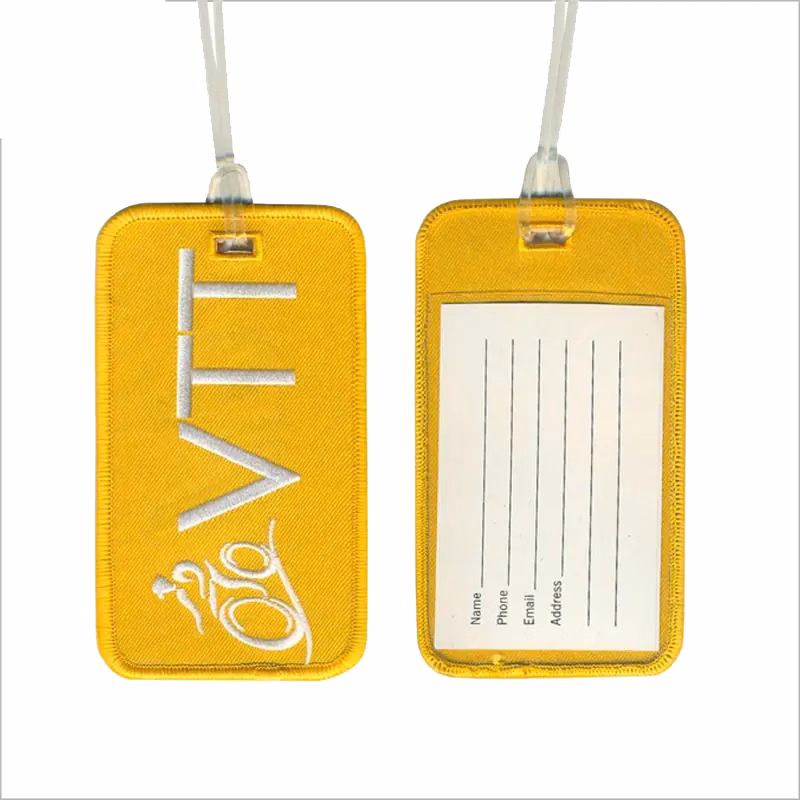 Embroidered Patch Fabric Luggage Tag