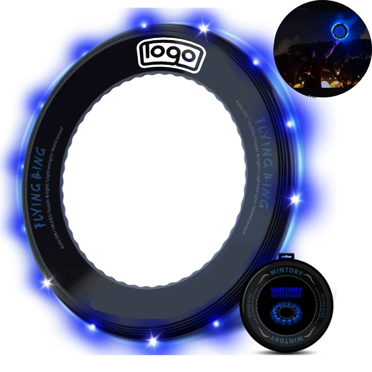 Glow-in-the-Dark LED Flying Disc 1