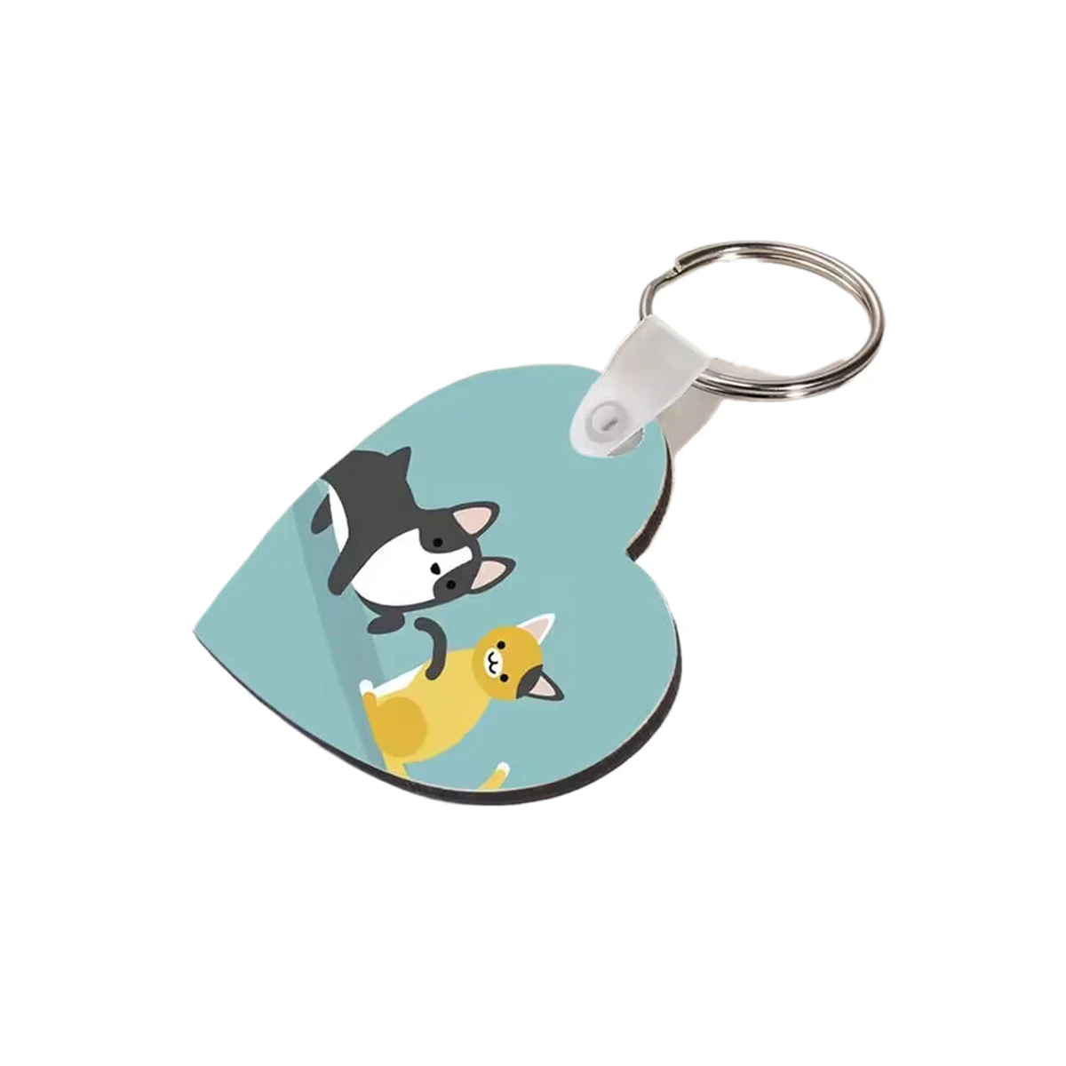 Heart Shape MDF Keychain 1