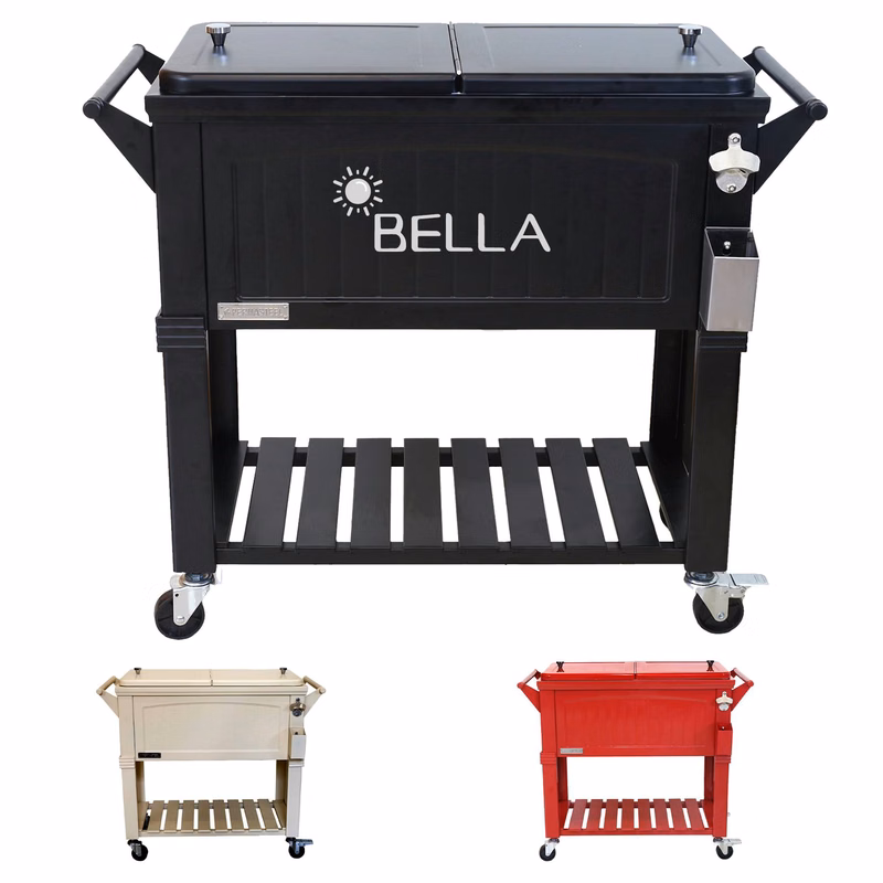 Stainless Steel Refrigerator Freezer Bar Cart