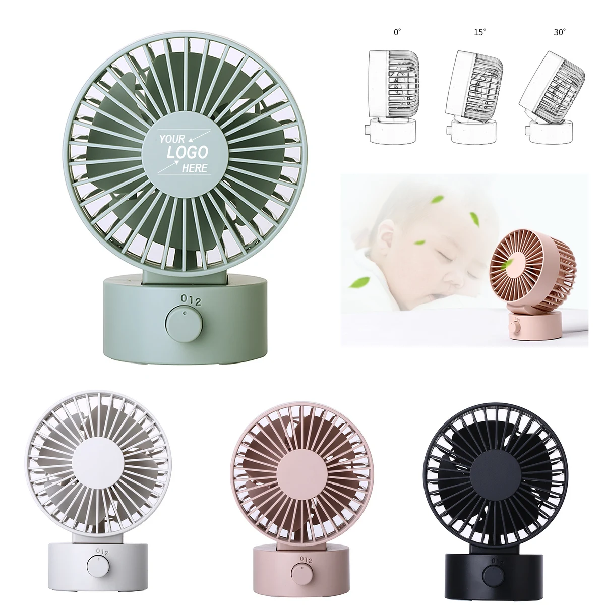 Compact USB Desk Fan 1