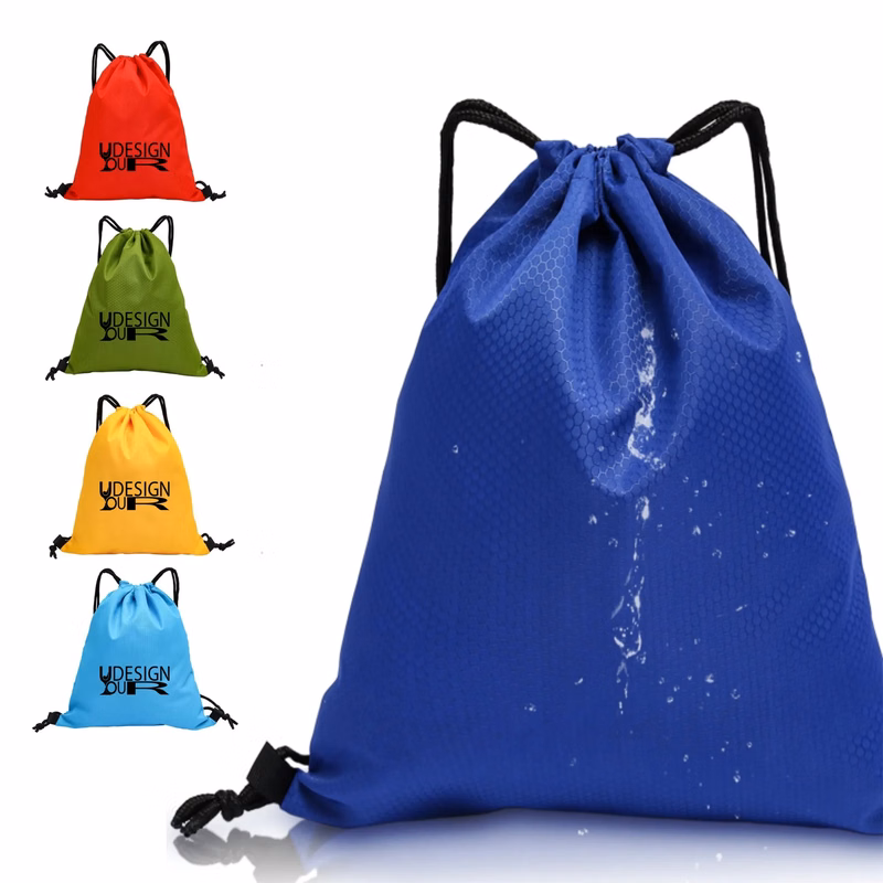 Oxford Cloth Drawstring Backpack Bag MOQ 100