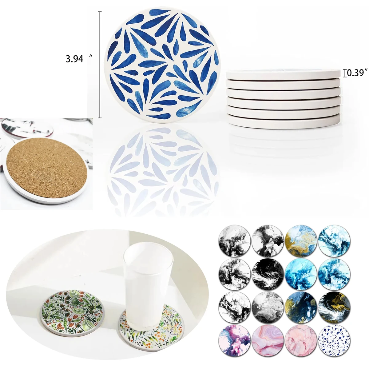 Circular Ceramic Coaster 1