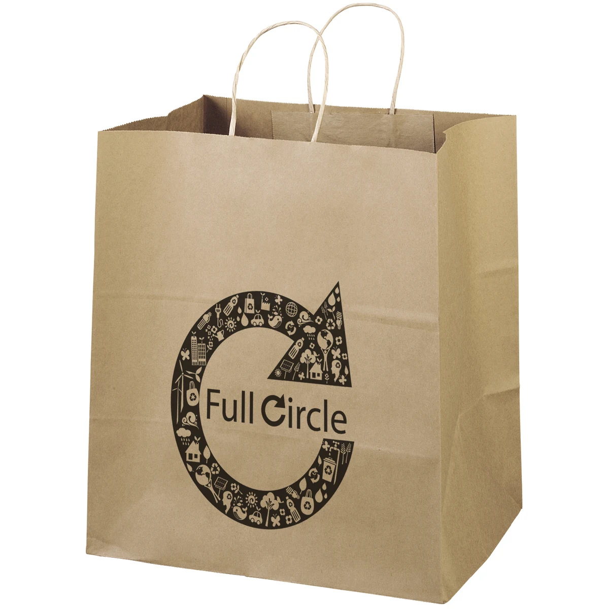 Eco Brute - Kraft-Brown Shopper - Flexo Ink Print 1